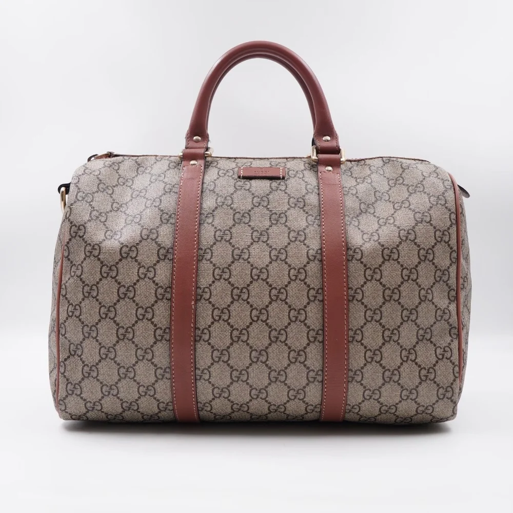 ❌️❌️SOLD❌️❌️BM40 💚 Gucci Joy Boston Bag GG Coated Canvas Medium - Picture 1 of 14